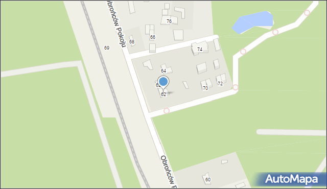 Celestynów, Obrońców Pokoju, 62, mapa Celestynów