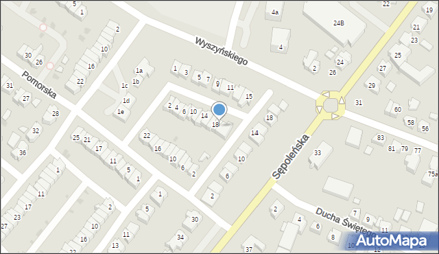 Chojnice, Obrońców Westerplatte, 20, mapa Chojnic