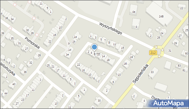 Chojnice, Obrońców Westerplatte, 6, mapa Chojnic