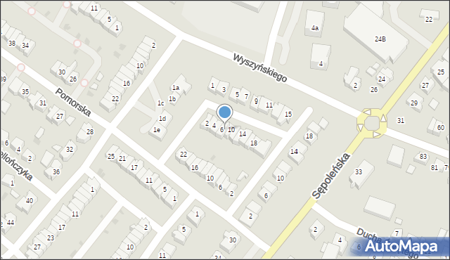Chojnice, Obrońców Westerplatte, 8, mapa Chojnic