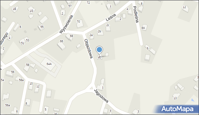 Chybie, Objazdowa, 40, mapa Chybie