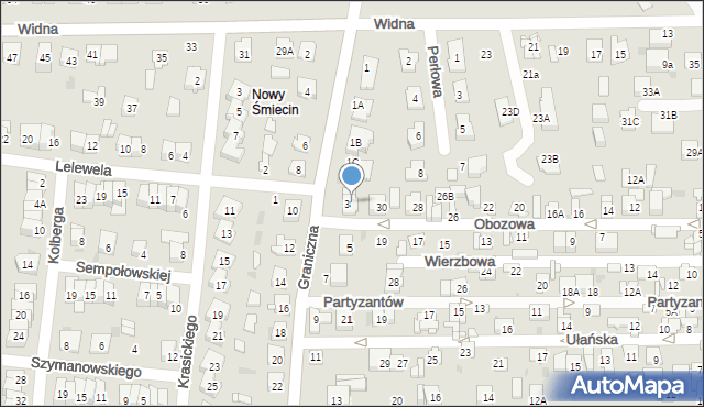 Ciechanów, Obozowa, 32A, mapa Ciechanów