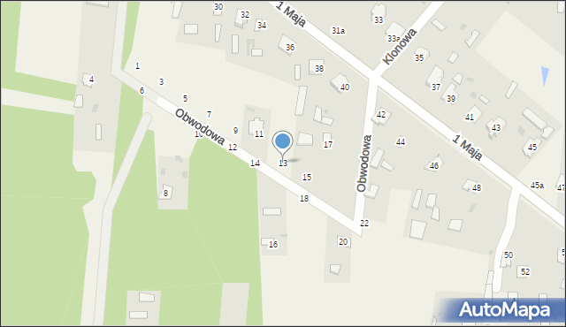 Czeremcha, Obwodowa, 13, mapa Czeremcha