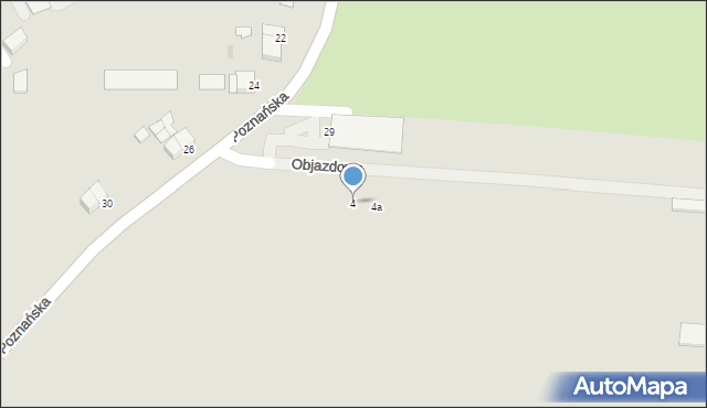 Czerniejewo, Objazdowa, 4, mapa Czerniejewo