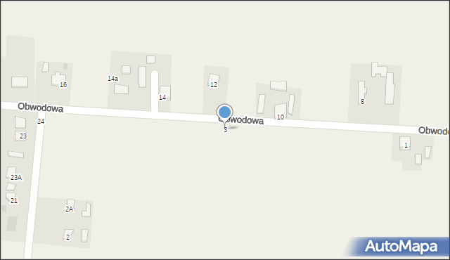 Czerniewice, Obwodowa, 3, mapa Czerniewice