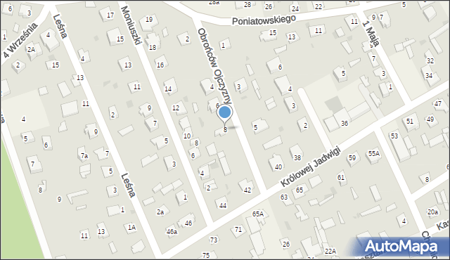 Długosiodło, Obrońców Ojczyzny, 8, mapa Długosiodło