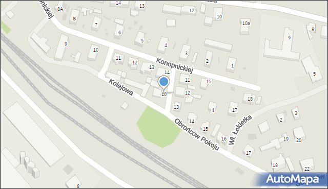 Dobiegniew, Obrońców Pokoju, 10, mapa Dobiegniew