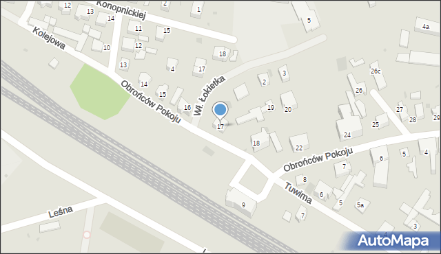 Dobiegniew, Obrońców Pokoju, 17, mapa Dobiegniew