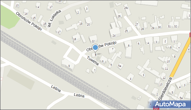Dobiegniew, Obrońców Pokoju, 8, mapa Dobiegniew