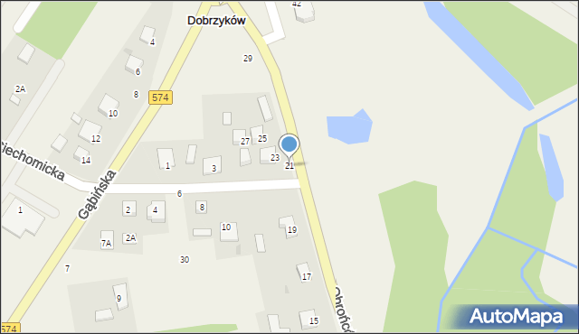 Dobrzyków, Obrońców Dobrzykowa, 21, mapa Dobrzyków