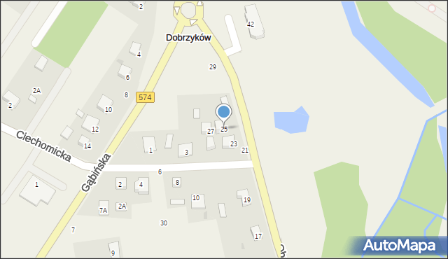 Dobrzyków, Obrońców Dobrzykowa, 25, mapa Dobrzyków