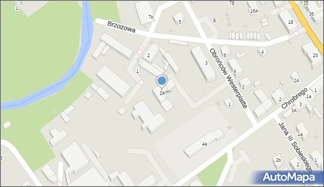 Drawsko Pomorskie, Obrońców Westerplatte, 1A, mapa Drawsko Pomorskie