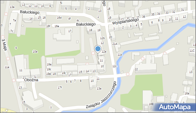 Elbląg, Oboźna, 17c, mapa Elbląga