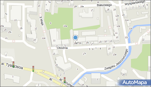 Elbląg, Oboźna, 19e, mapa Elbląga