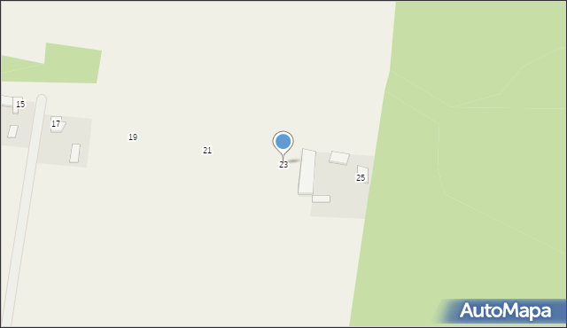 Emilianów, Objazdowa, 23, mapa Emilianów