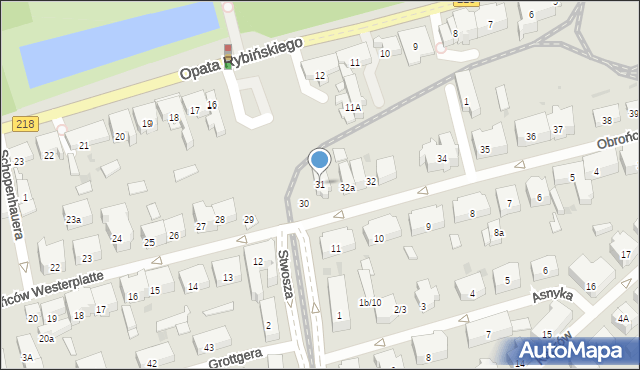 Gdańsk, Obrońców Westerplatte, 31, mapa Gdańska