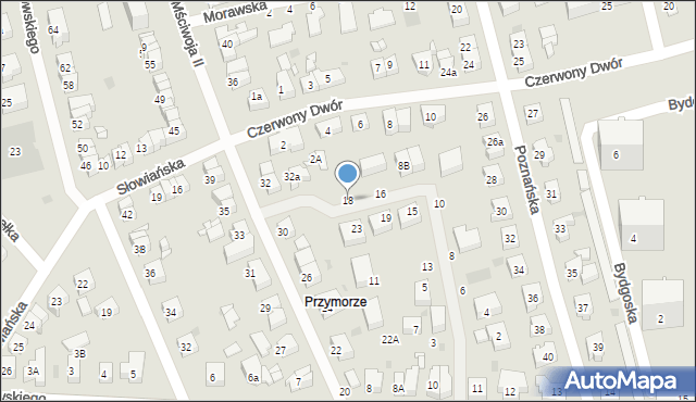 Gdańsk, Obotrycka, 18, mapa Gdańska