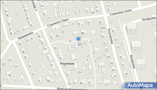 Gdańsk, Obotrycka, 19, mapa Gdańska