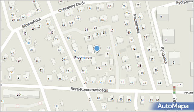 Gdańsk, Obotrycka, 9, mapa Gdańska