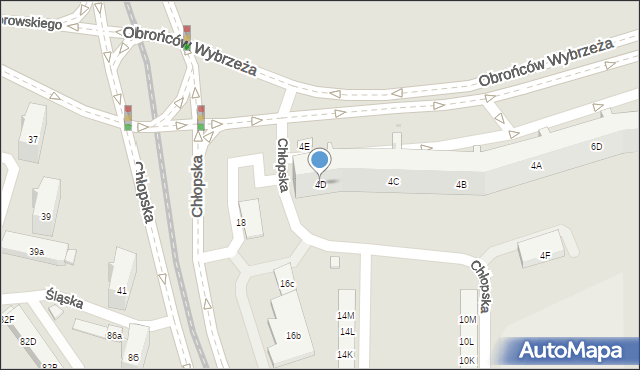 Gdańsk, Obrońców Wybrzeża, 4D, mapa Gdańska
