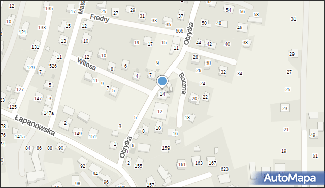 Gdów, Obrytka, 14, mapa Gdów