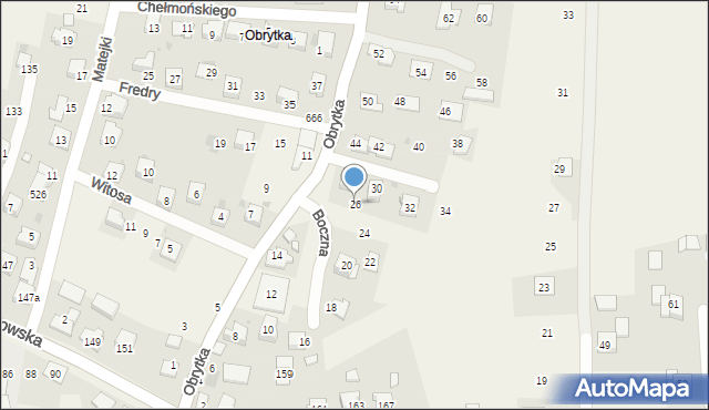 Gdów, Obrytka, 26, mapa Gdów