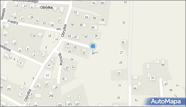 Gdów, Obrytka, 34, mapa Gdów