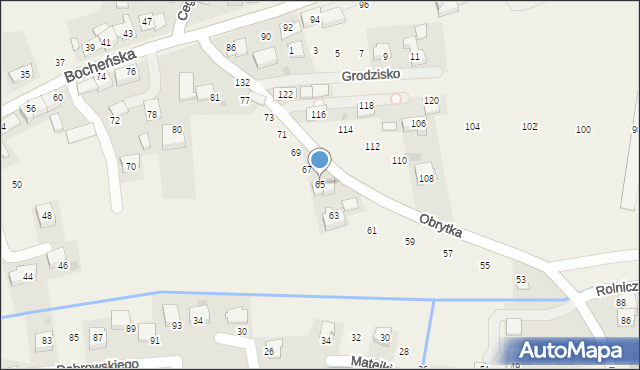 Gdów, Obrytka, 65, mapa Gdów