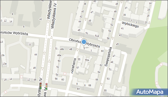 Gdynia, Obrońców Wybrzeża, 3, mapa Gdyni