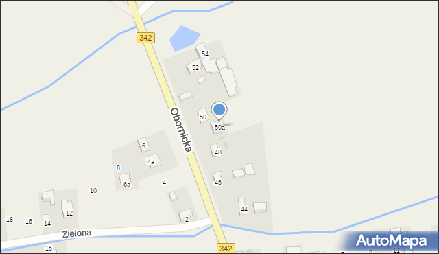 Golędzinów, Obornicka, 50a, mapa Golędzinów