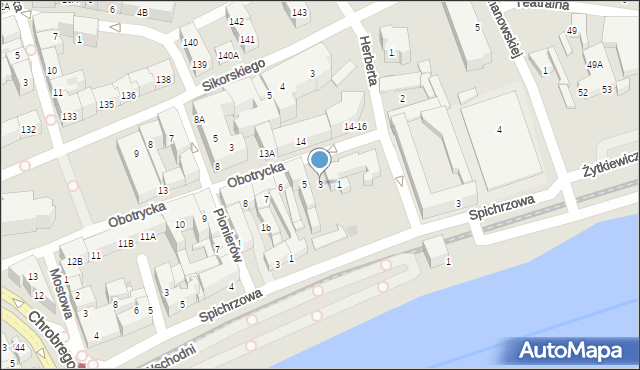 Gorzów Wielkopolski, Obotrycka, 3, mapa Gorzów Wielkopolski
