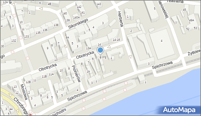 Gorzów Wielkopolski, Obotrycka, 5, mapa Gorzów Wielkopolski