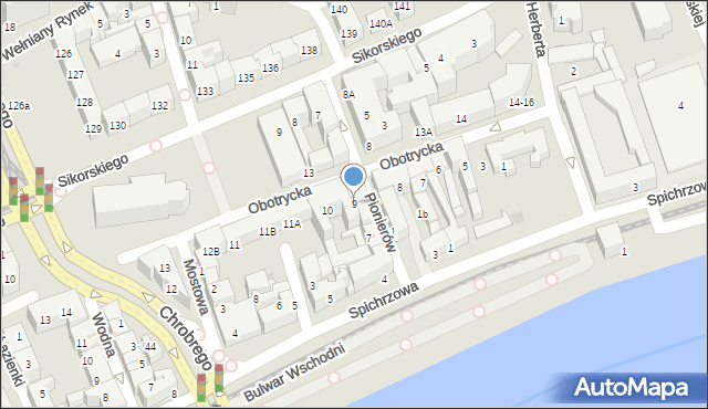 Gorzów Wielkopolski, Obotrycka, 9, mapa Gorzów Wielkopolski