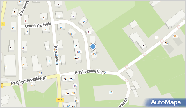 Hel, Obrońców Helu, 13A, mapa Hel