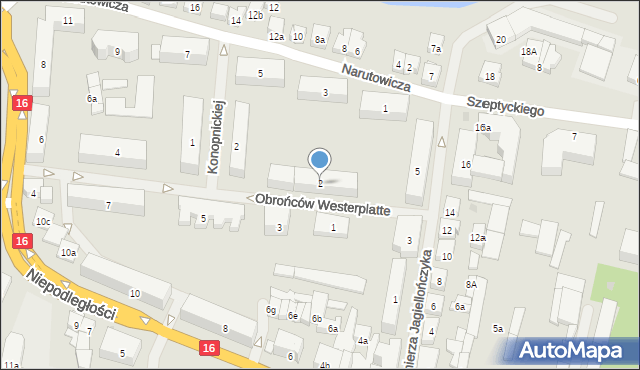 Iława, Obrońców Westerplatte, 2, mapa Iława