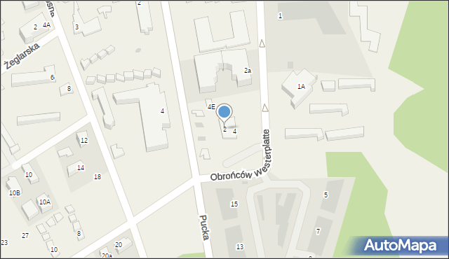 Jastrzębia Góra, Obrońców Westerplatte, 2, mapa Jastrzębia Góra