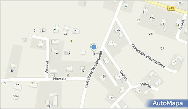 Jawiszowice, Obrońców Westerplatte, 19, mapa Jawiszowice