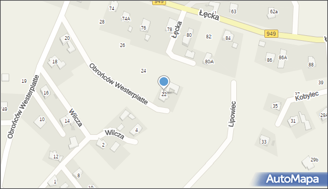 Jawiszowice, Obrońców Westerplatte, 22, mapa Jawiszowice