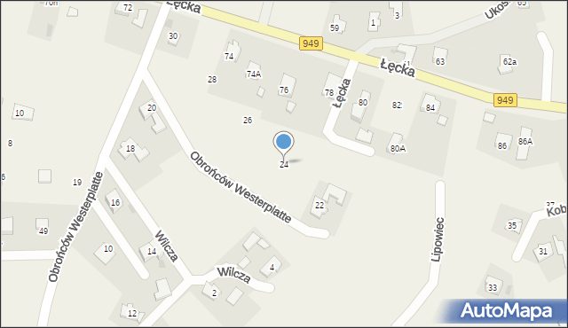 Jawiszowice, Obrońców Westerplatte, 24, mapa Jawiszowice