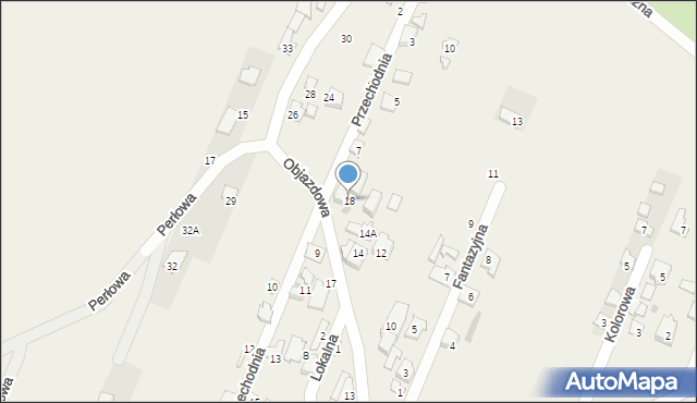 Jaworowa, Objazdowa, 20, mapa Jaworowa