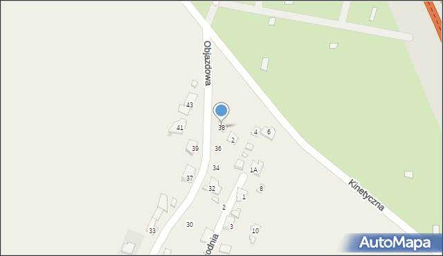 Jaworowa, Objazdowa, 38, mapa Jaworowa