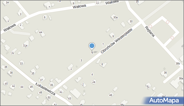 Jedlicze, Obrońców Westerplatte, 5, mapa Jedlicze