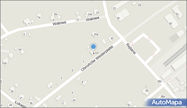 Jedlicze, Obrońców Westerplatte, 9, mapa Jedlicze