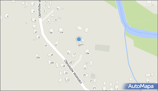 Jedlicze, Obrońców Wolności, 19, mapa Jedlicze