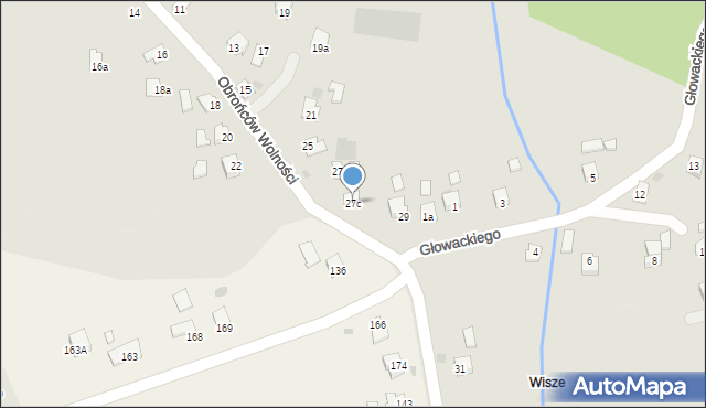 Jedlicze, Obrońców Wolności, 27c, mapa Jedlicze
