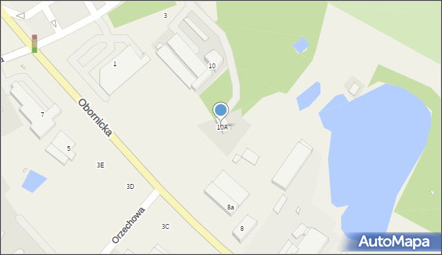 Jelonek, Obornicka, 10A, mapa Jelonek