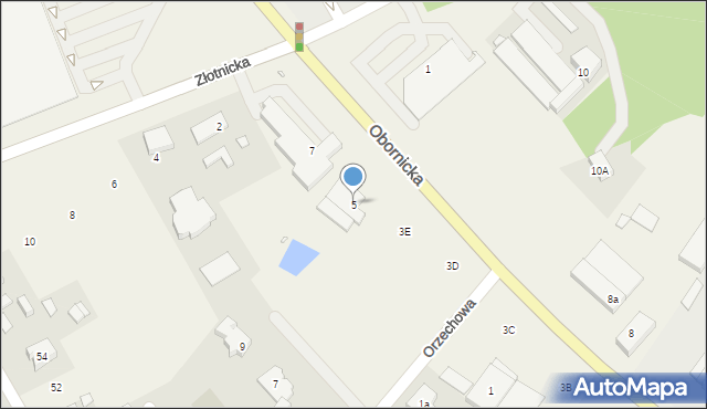 Jelonek, Obornicka, 5, mapa Jelonek