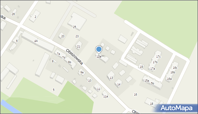 Jerzmanowa, Obiszowska, 12a, mapa Jerzmanowa