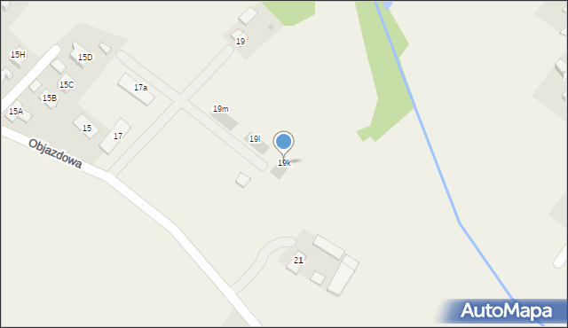 Józefów, Objazdowa, 19k, mapa Józefów