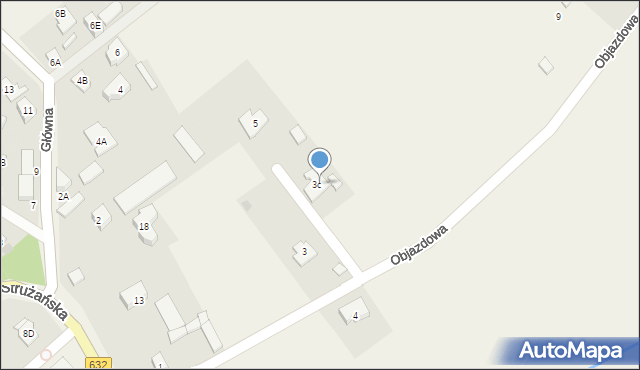 Józefów, Objazdowa, 5A, mapa Józefów